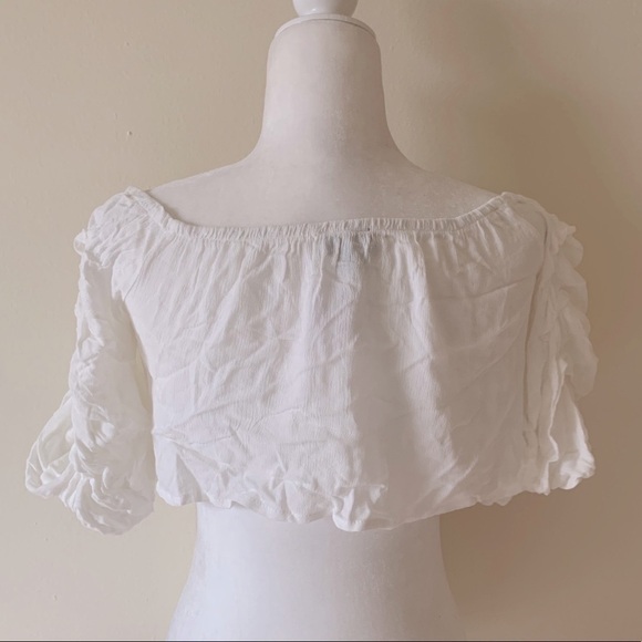 LF ruffled sleeve crop top size M NWT - Picture 8 of 15